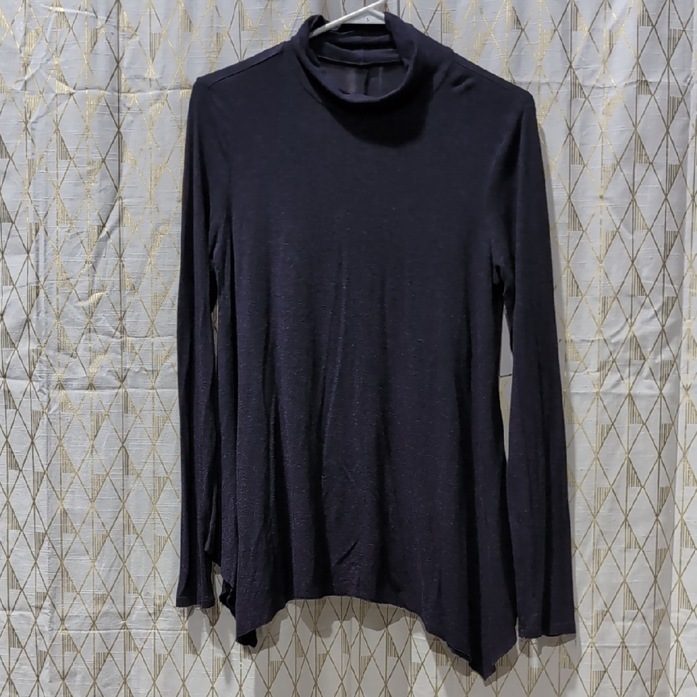 Elegant Blue Black Women's Top
